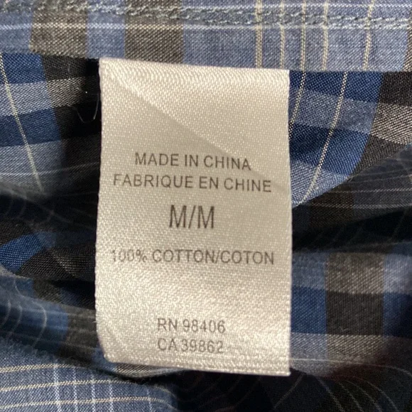 Theory plaid button front shirt M - Picture 5 of 5